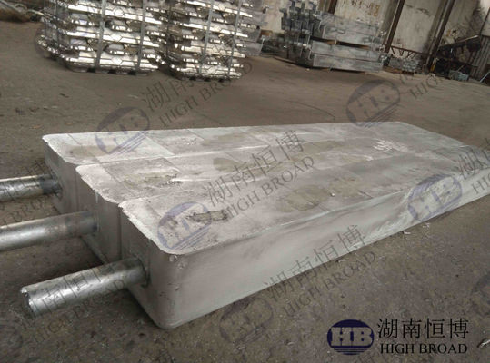 2.7 Г/см3 Алюминиевый жертвенный анод прямоугольный / квадратный / трапециевидный поставщик